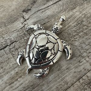Silver Turtle Necklace Charm